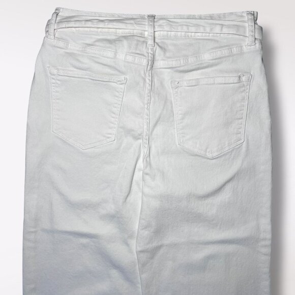 Vigoss White Wide Leg Cropped Jeans Women’s Size 9 29 High Rise Stretch Belted - Picture 7 of 8